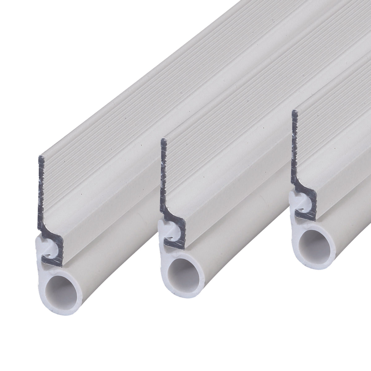 White Aluminum and Vinyl CINCH® Self-adhesive Top and Sides Door Seal Kit ECU Profile