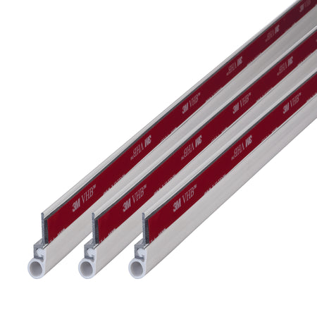 White Aluminum and Vinyl CINCH® Self-adhesive Top and Sides Door Seal Kit Profile