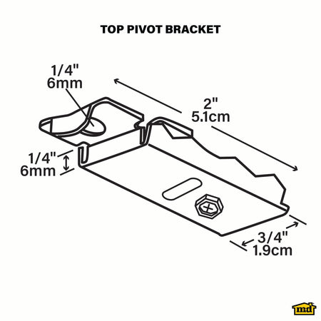 Top Pivot Bracket for Bi-fold Doors Default Title Callout