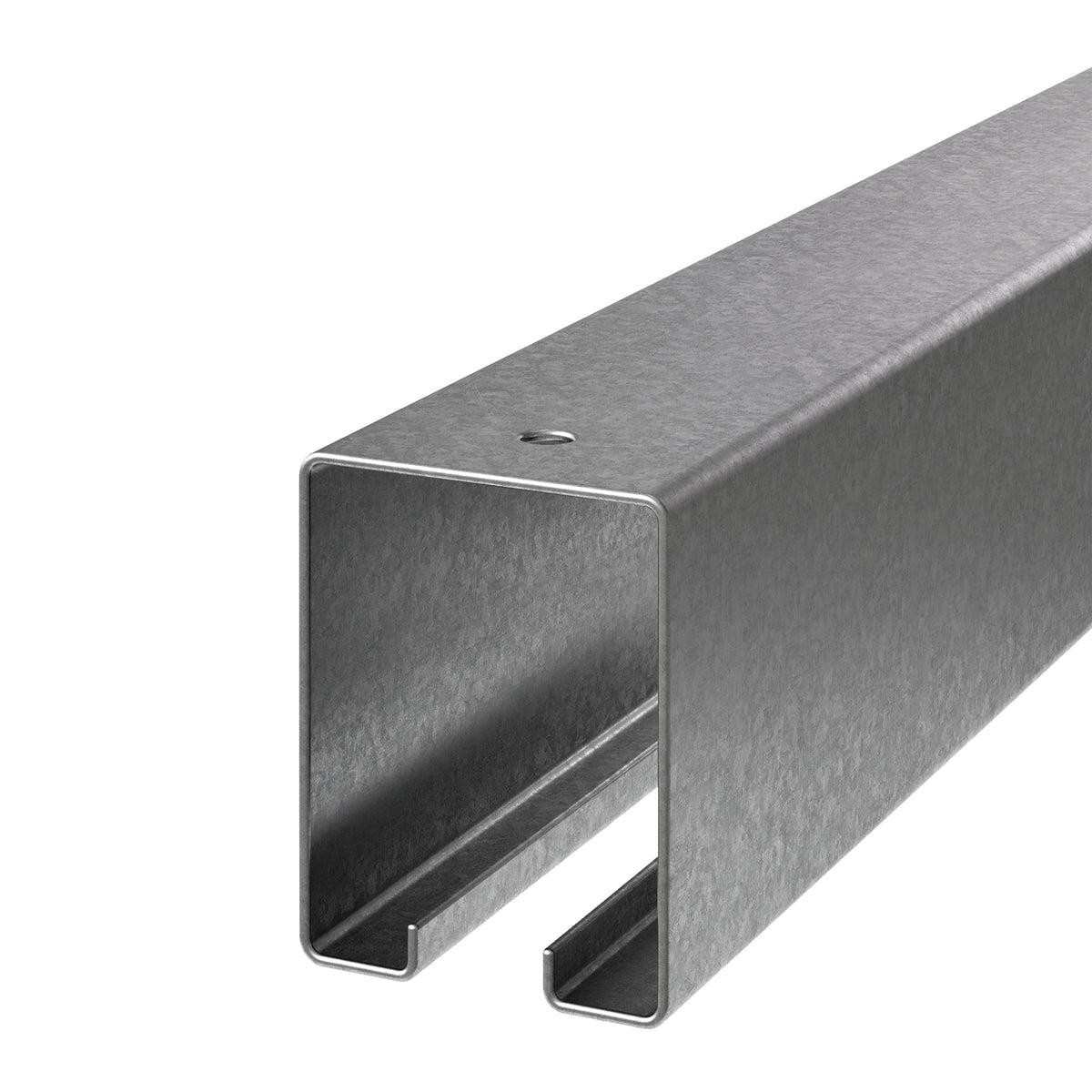 Heavy-Duty Box Rail for Exterior Barn Doors Mill / 144" Profile