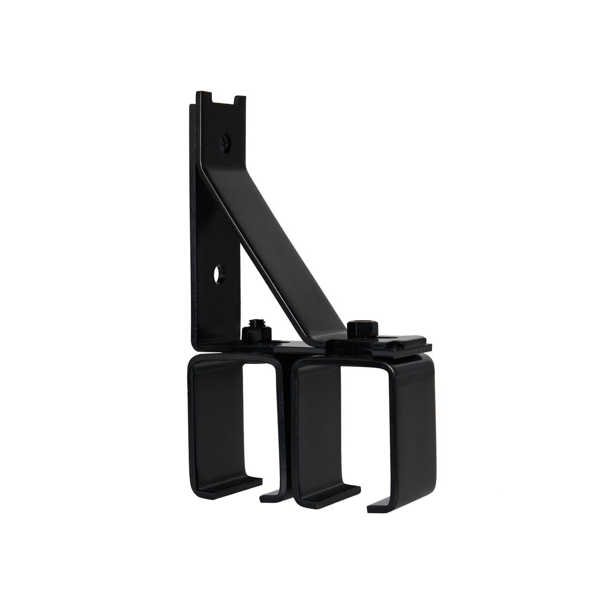 Heavy-Duty Bypass Conversion Bracket for Exterior Barn Doors Black Profile