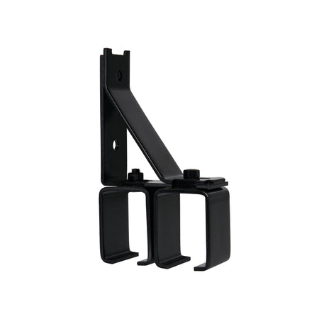 Heavy-Duty Bypass Conversion Bracket for Exterior Barn Doors Black Profile