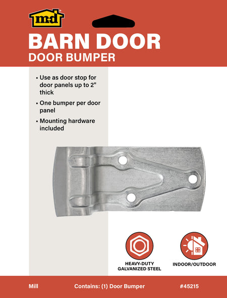 Heavy-Duty Door Bumper for Exterior Barn Doors Mill Label