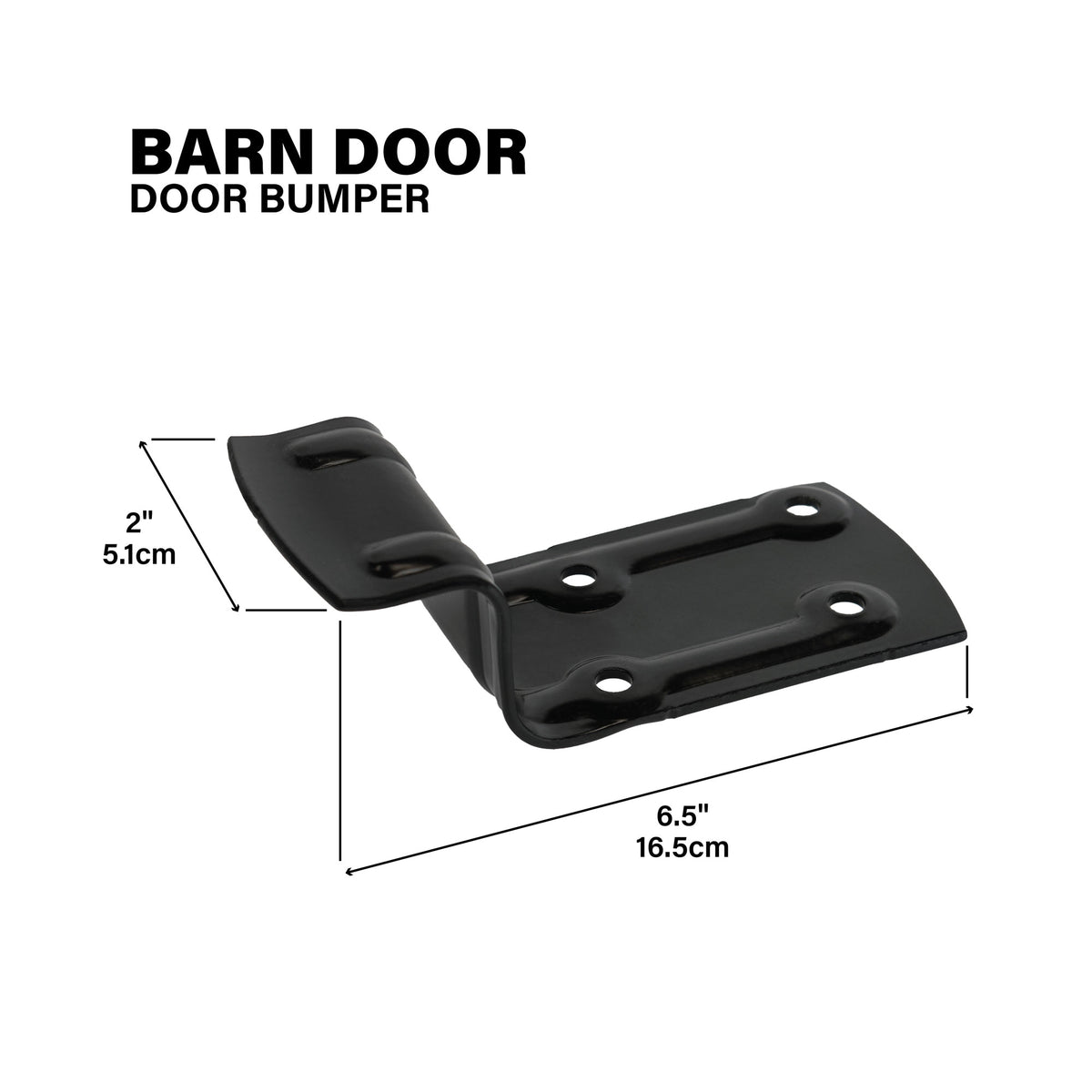 Heavy-Duty Door Bumper for Exterior Barn Doors Black Callout
