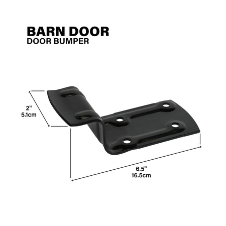 Heavy-Duty Door Bumper for Exterior Barn Doors Black Callout