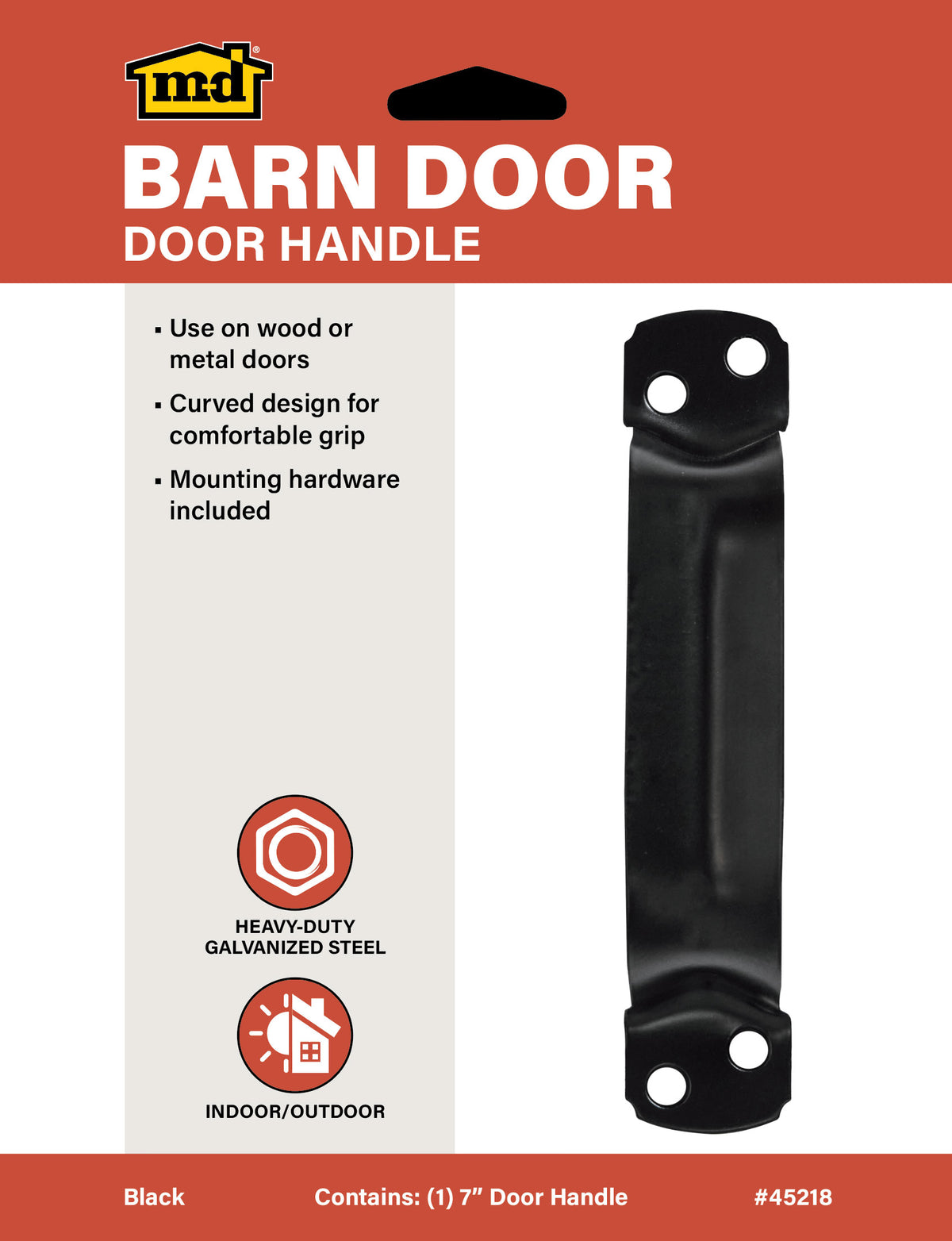 Heavy-Duty Door Handle for Exterior Barn Doors Black Label