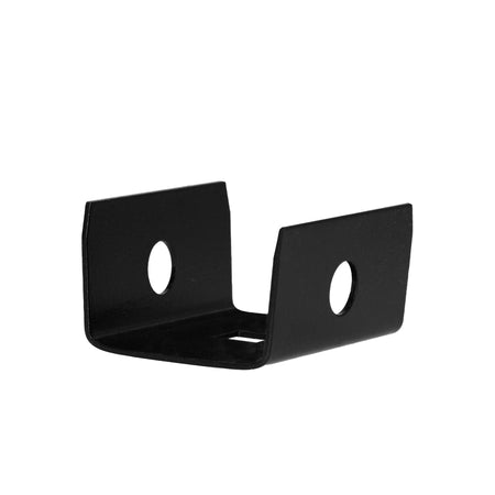 Box Rail End Cap for Exterior Barn Doors Black Profile