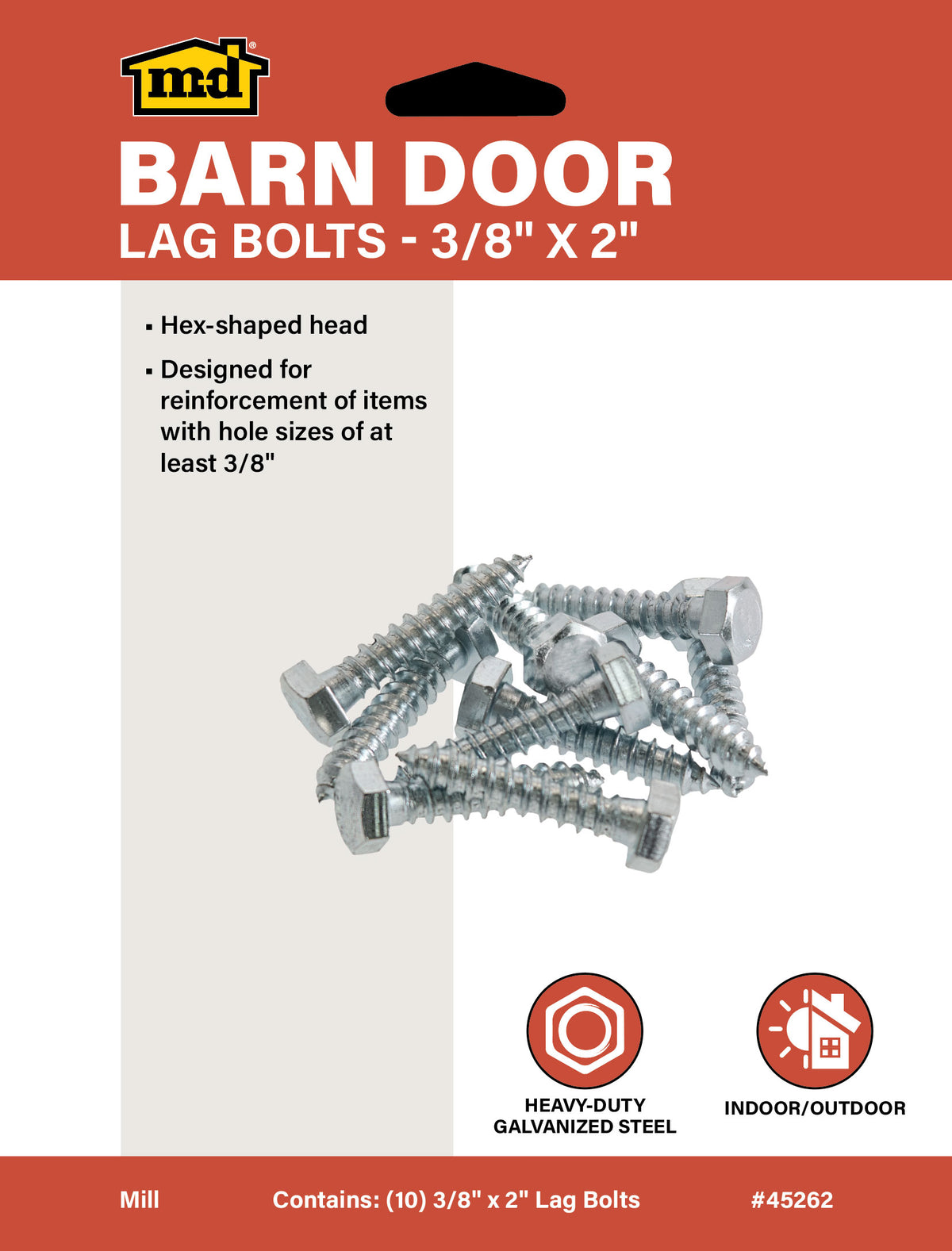Lag Bolts for Exterior Barn Doors Mill Label