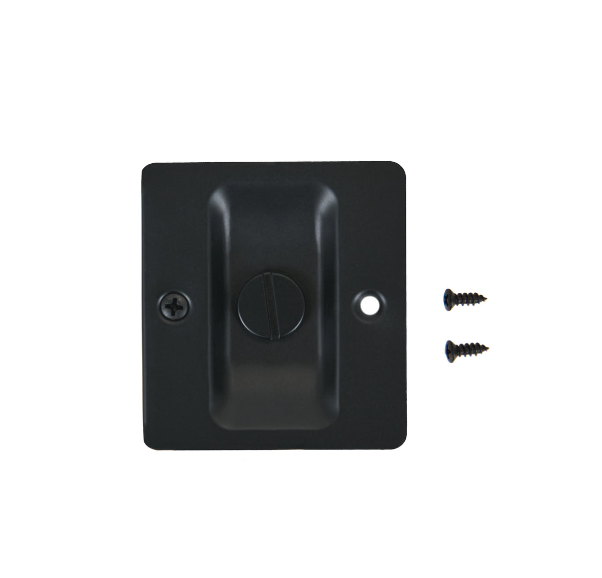 Square Pull for Pocket Doors Matte Black Out Package
