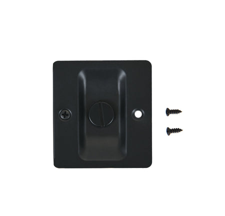 Square Pull for Pocket Doors Matte Black Out Package