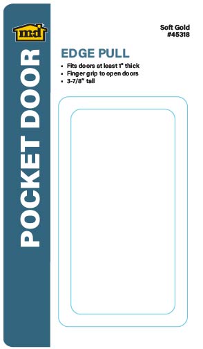 Edge Pull for Pocket Doors Soft Gold Label