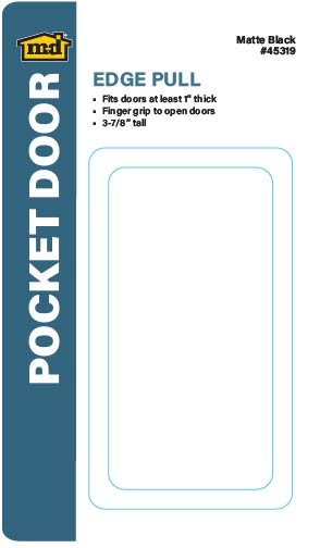 Edge Pull for Pocket Doors Matte Black Label