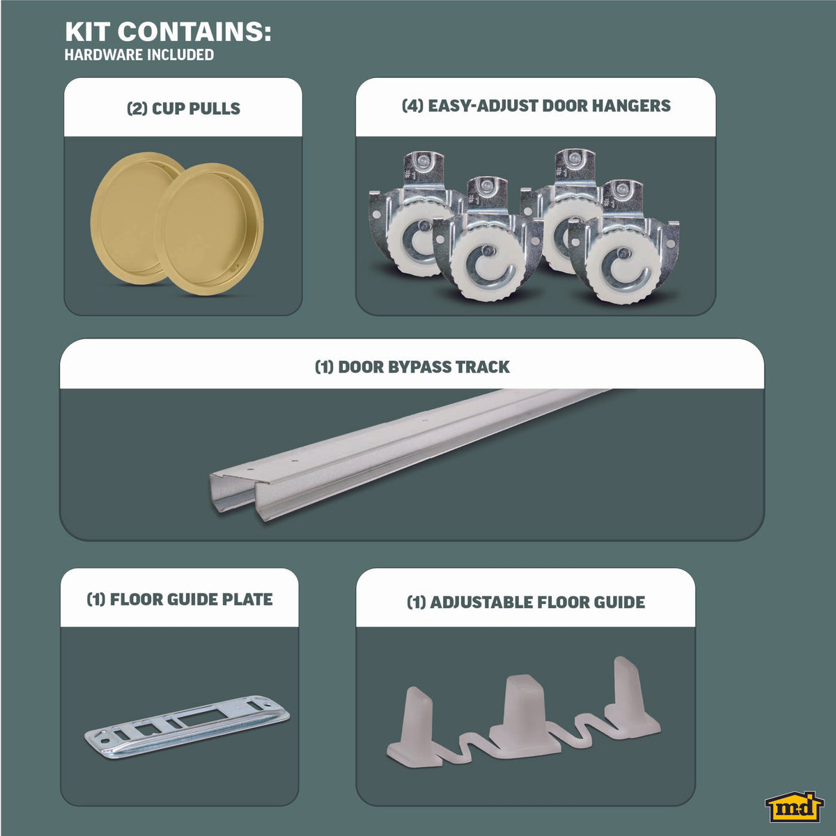Track & Hardware Kit for Sliding Doors 72" Enhanced Graphic