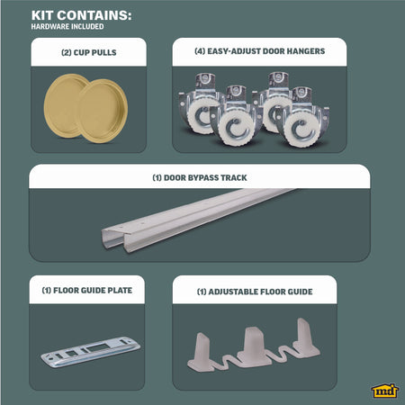 Track & Hardware Kit for Sliding Doors 72" Enhanced Graphic