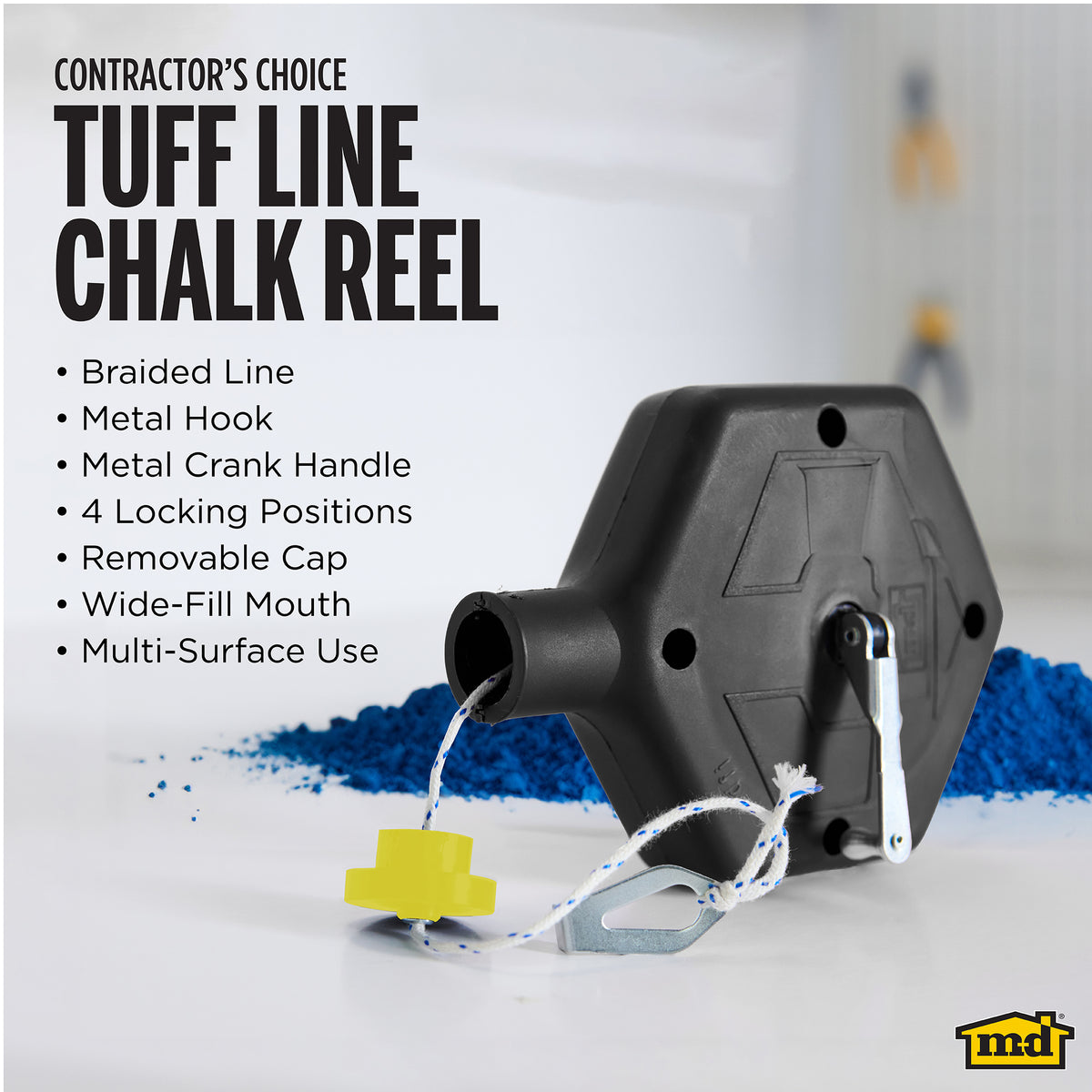 ABS Tuff Line™ Contractor Chalk Reel Black Enhanced Graphic