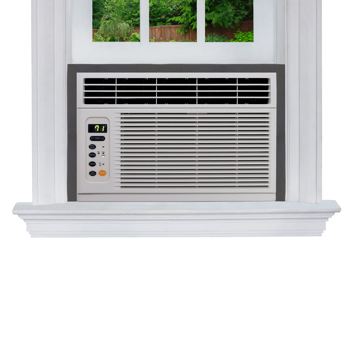 2-1/4 in. X 42 in. Gray Air Conditioner Weatherseal for Window Units In Use