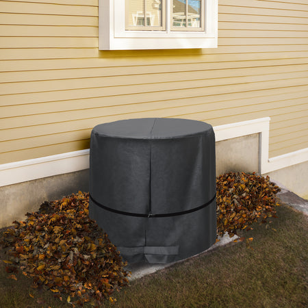 Black Air Conditioning Cover Heavy-duty for Central Round Units Default Title In Use