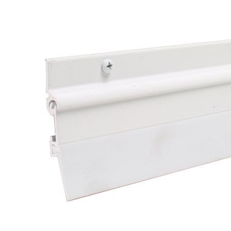 36 in. Aluminum and Vinyl Flex-O-Matic Screw-on Door Sweep White Profile