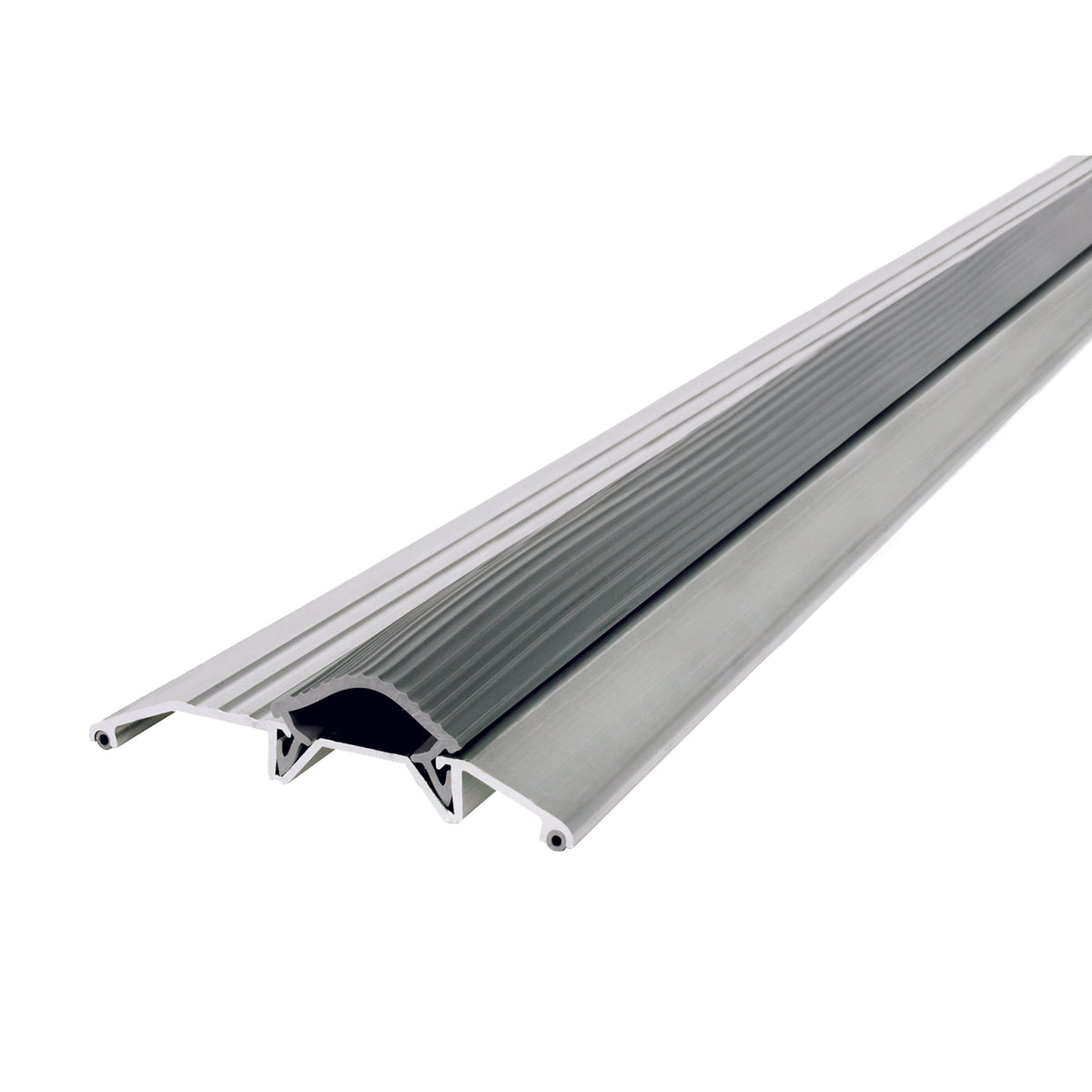 Aluminum and Vinyl Heavy-Duty Low-Profile Threshold Silver / 32 in. Profile