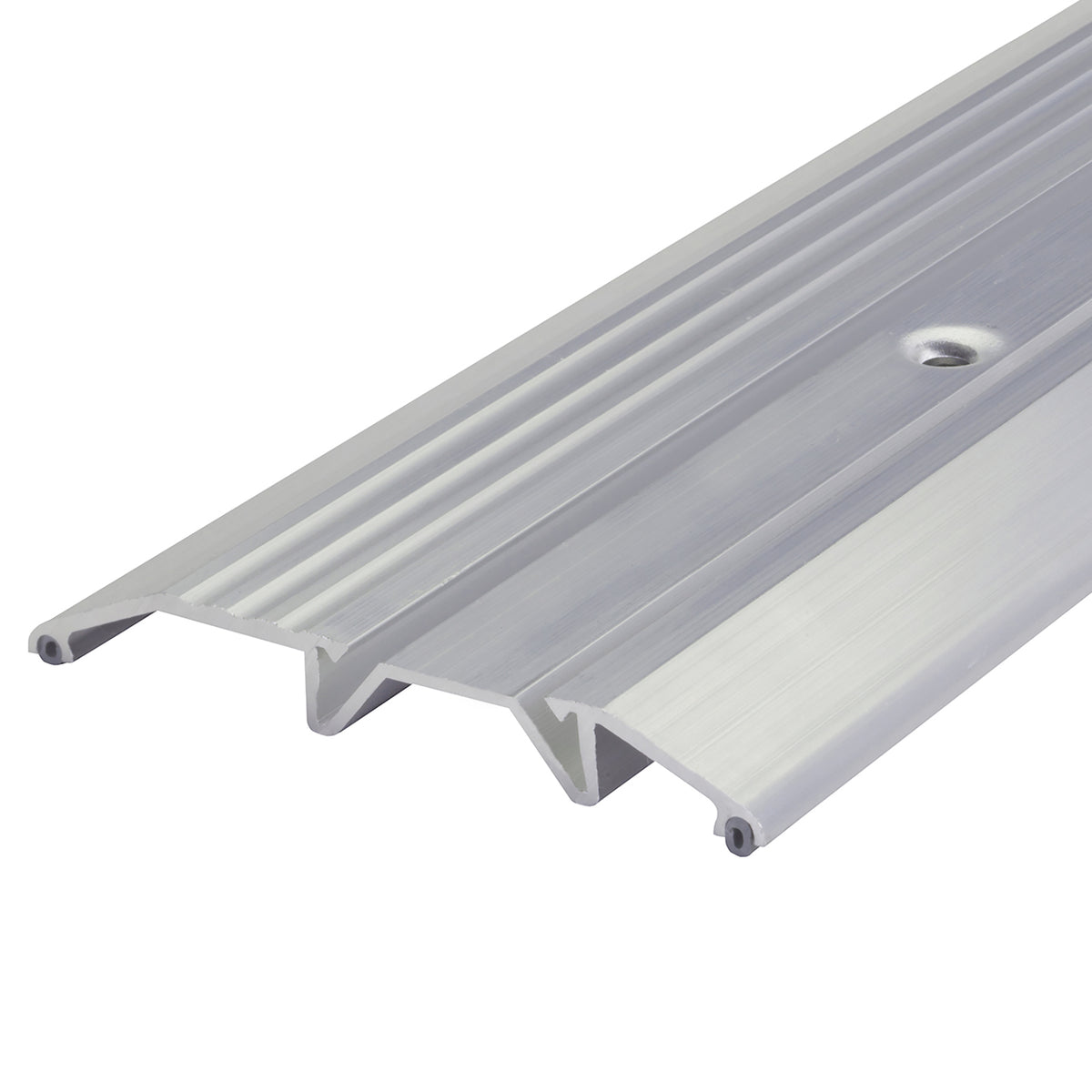 Aluminum and Vinyl Heavy-Duty Low-Profile Threshold Silver / 32 in. Profile