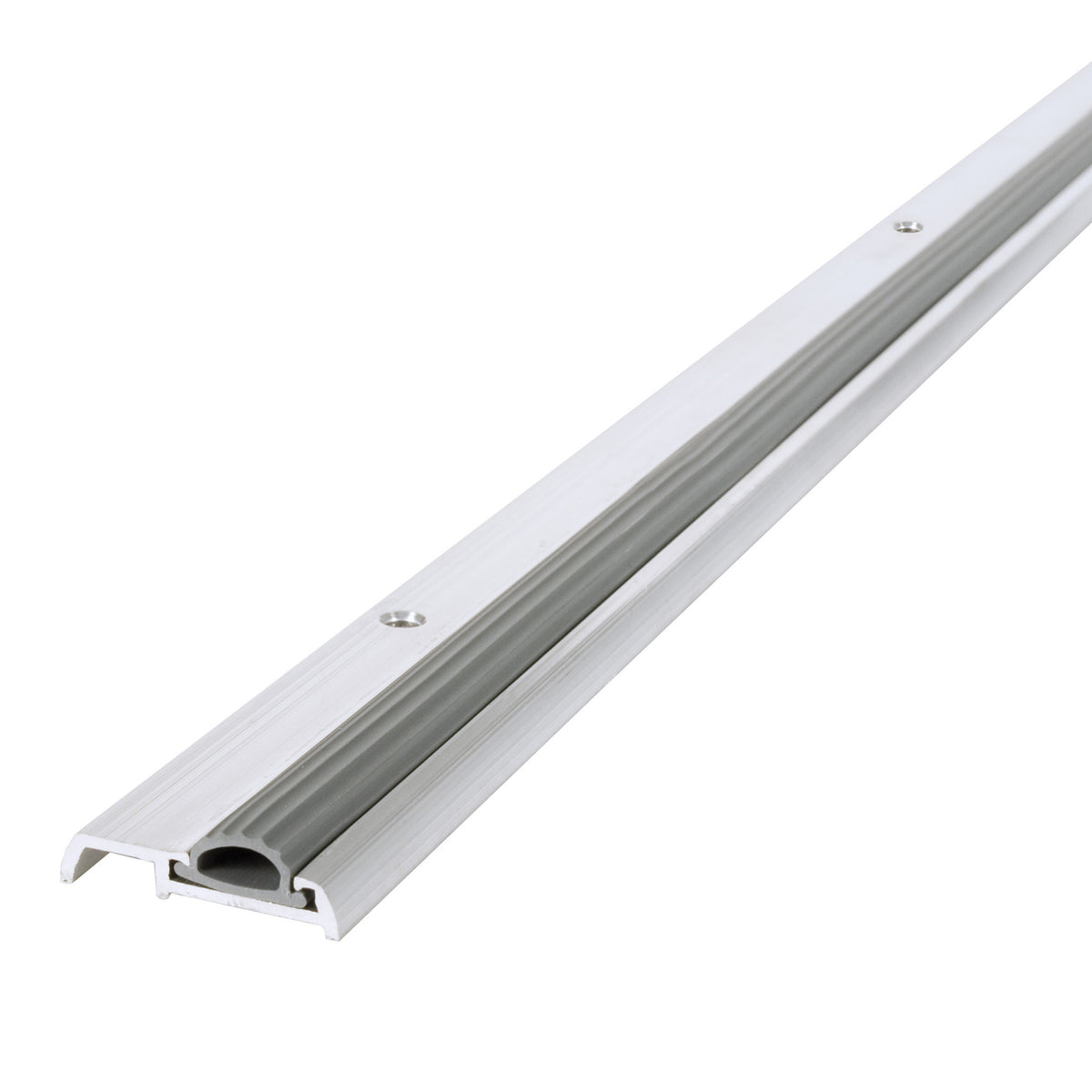 1-3/8 in. x 7/16 in. x 36 in. Silver Aluminum and Vinyl Mini Low-Profi ...