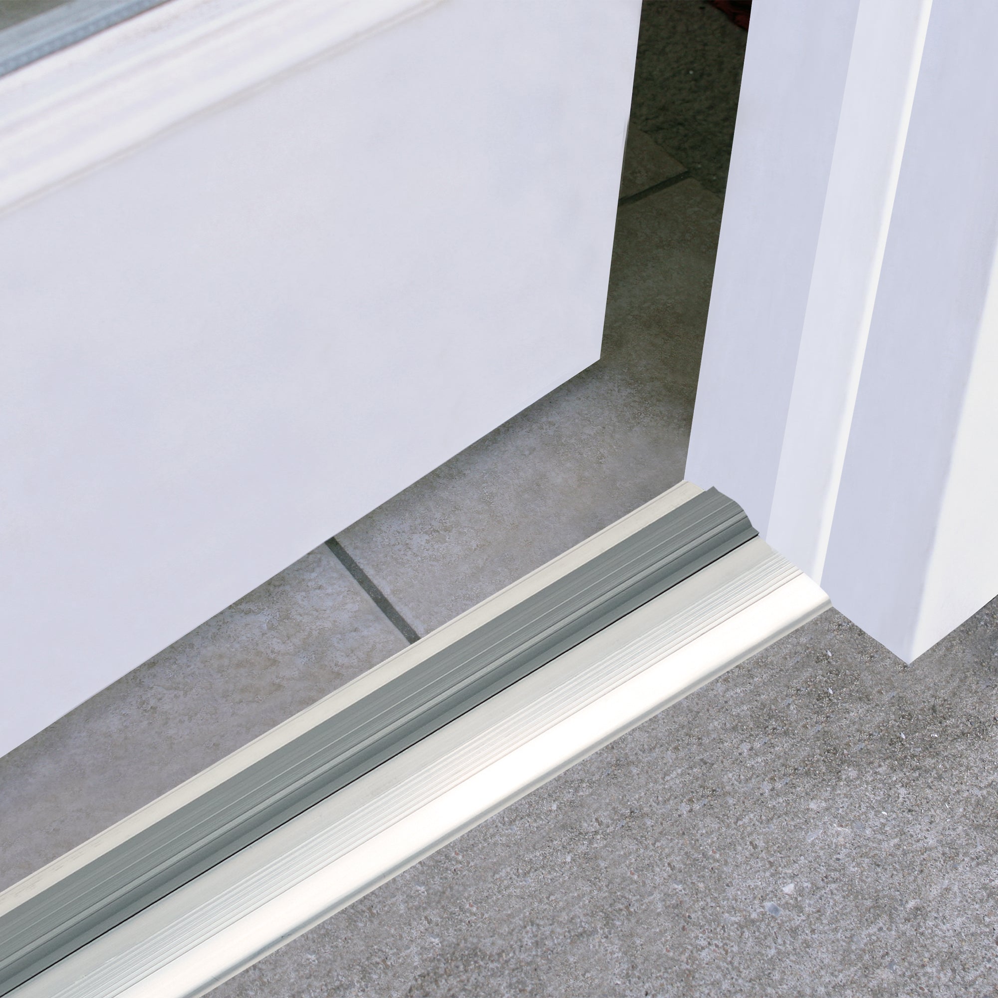 3-3/8 in. x 3/4 in. x 36 in. Silver Aluminum and Vinyl Low 3-3/8 in. x 3/4 in. x 36 in. Silver Aluminum and Vinyl Low