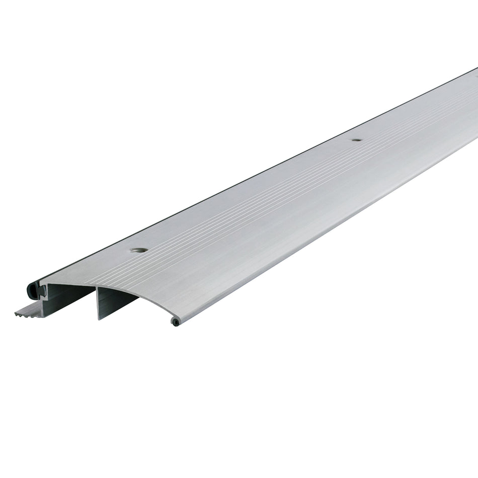 3-1/2 in. x 3/4 in. x 36 in. Silver Aluminum and Vinyl Low-Profile Outswing Door Threshold