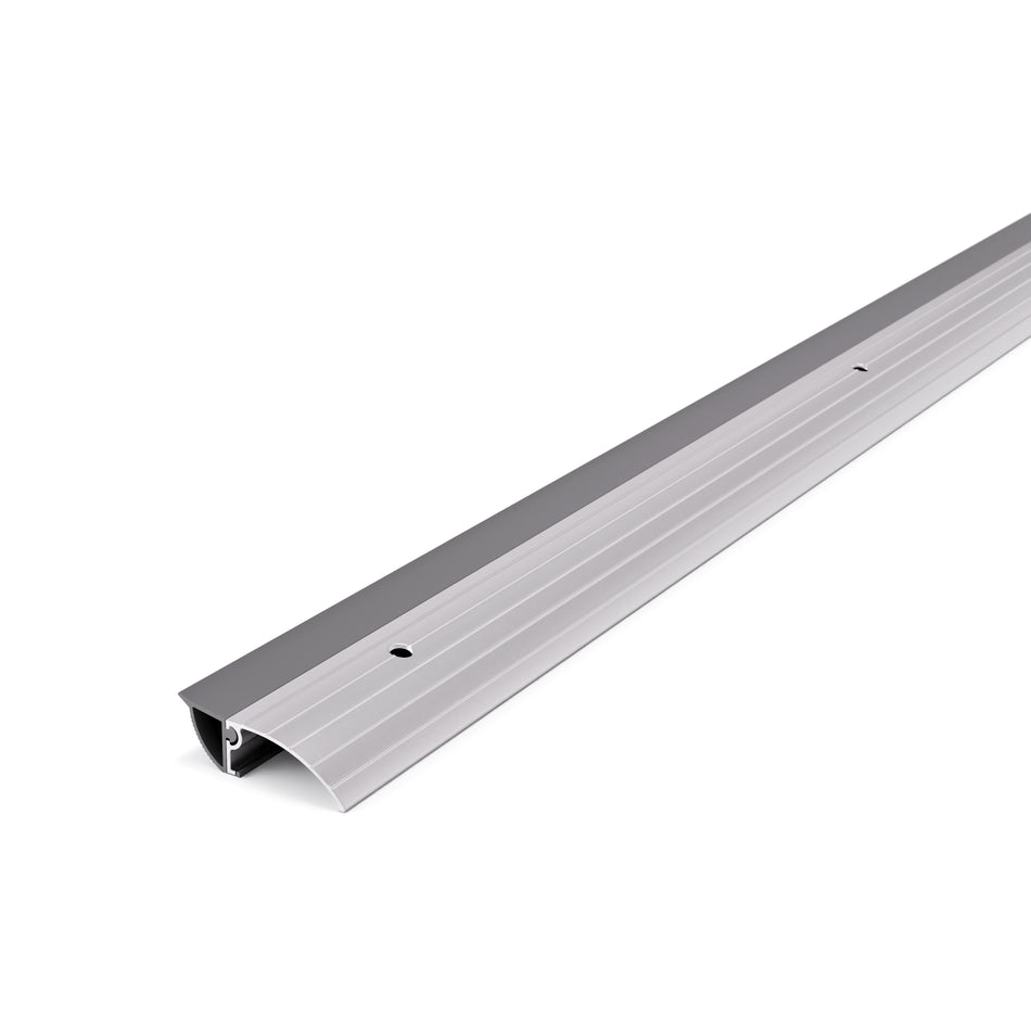 1-3/4 in. x 1/2 in. x 36 in. Silver Aluminum and Vinyl Mini Low-Profile Outswing Door Threshold