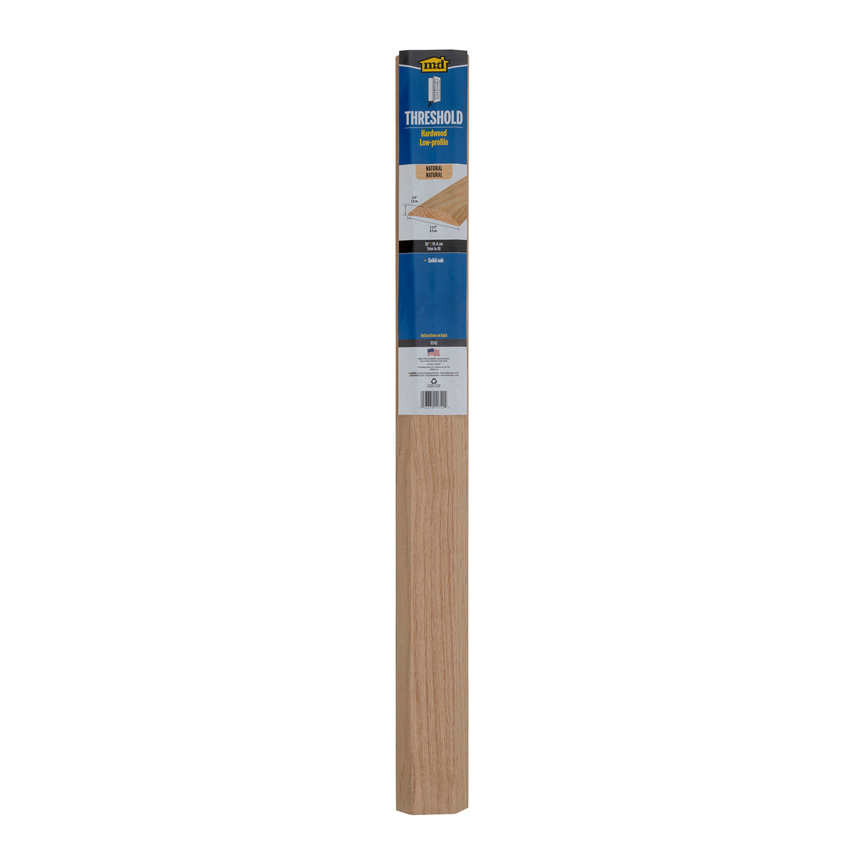 3-1/2 in. x 3/4 in. Natural Hardwood Low-Profile Threshold for Doorways 36 in. In Package