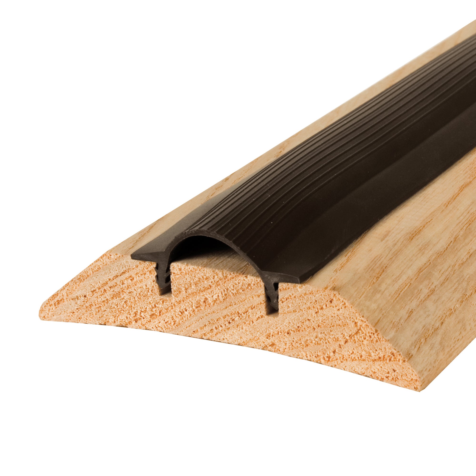 3-1/2 in. x 1-1/8 in. x 36 in. Natural Hardwood and Vinyl Low