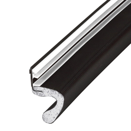 Vinyl-coated Foam Top and Sides Door Seal for Doors with Kerf/Channel Black / 150 ft. Profile