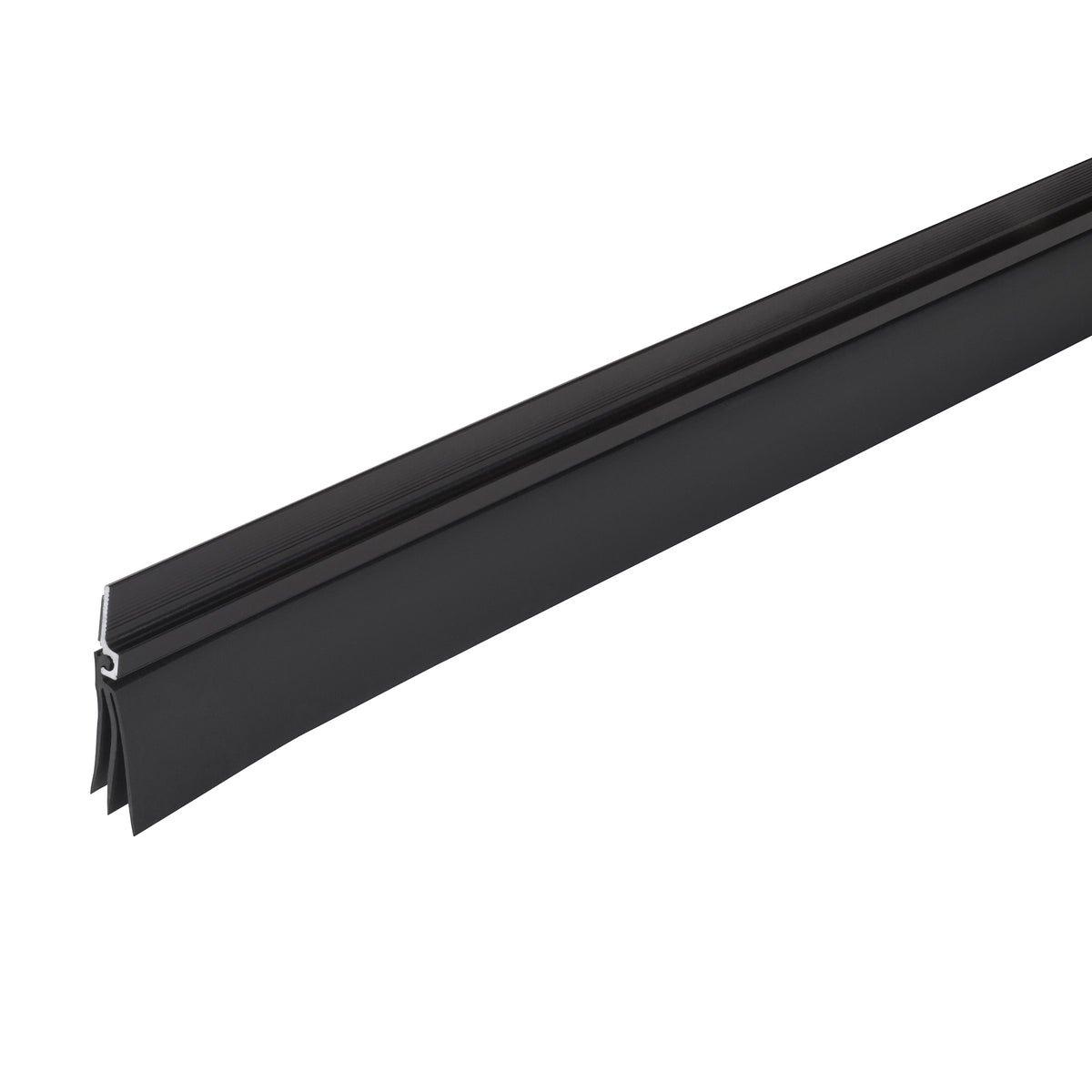 Aluminum and Vinyl CINCH® Self-adhesive Door Sweep Black Profile