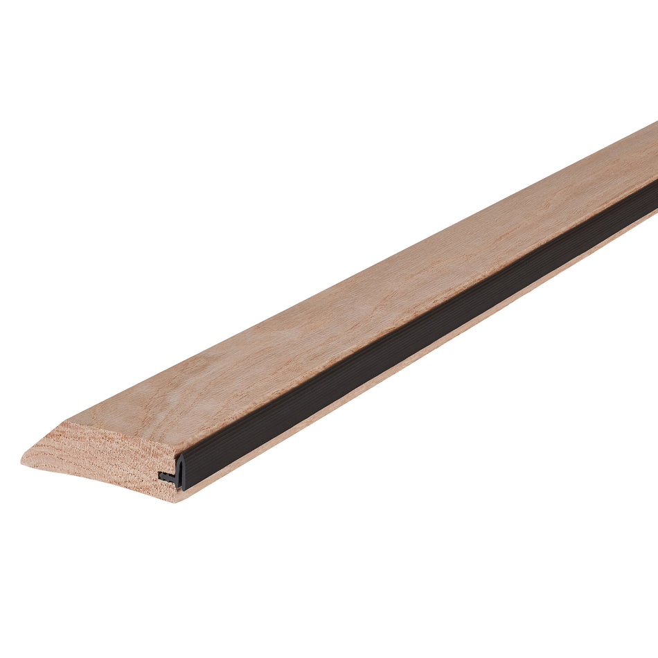 3-1/2 in. x 1 in. x 36 in. Natural Hardwood and Vinyl High-Profile Outswing Door Threshold