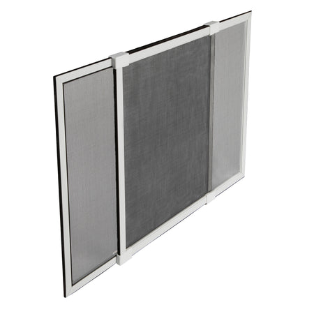 20-37 in. White Aluminum Adjustable Screen 18 in. Profile