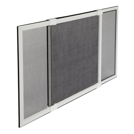 20-37 in. White Aluminum Adjustable Screen 15 in. Profile