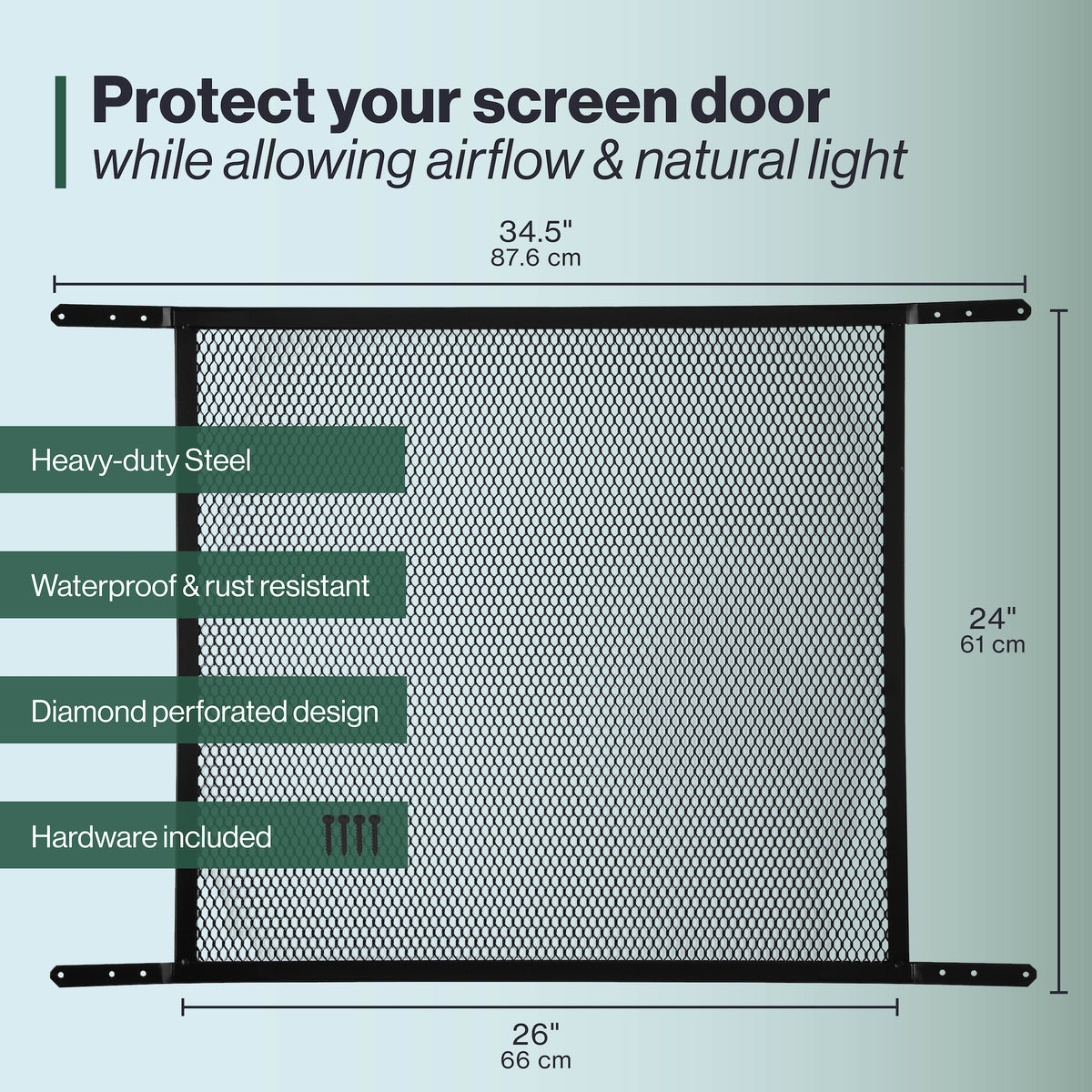 24 in. x 30-36 in. Steel Door Grille Bronze Callout