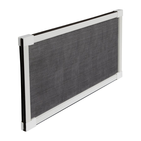 20-37 in. White Aluminum Adjustable Screen 10 in. Profile