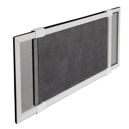 20-37 in. White Aluminum Adjustable Screen 10 in. Profile