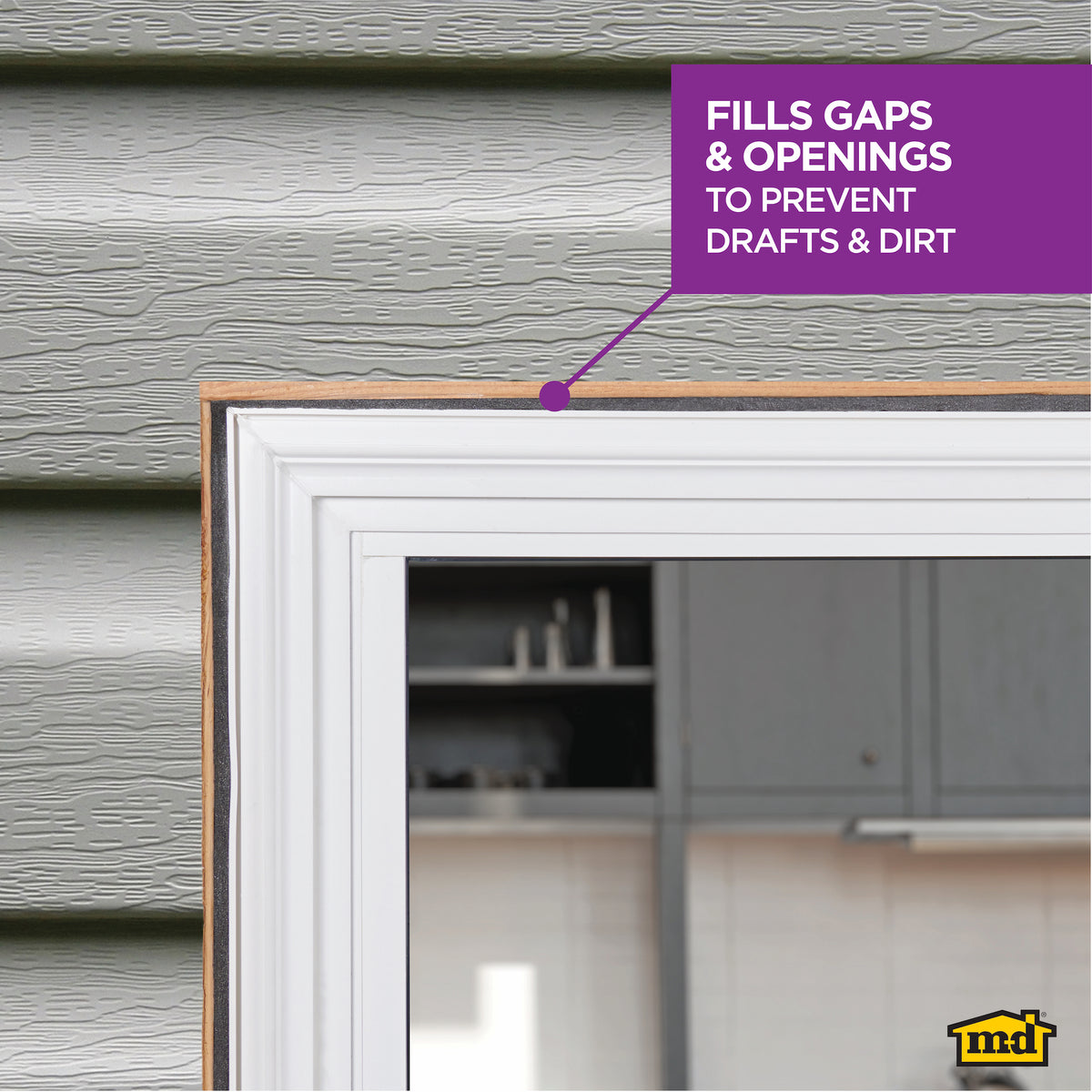 50 ft. Gray Foam Backer Rod for Small 3/8 in. Gaps and Joints Enhanced In Use