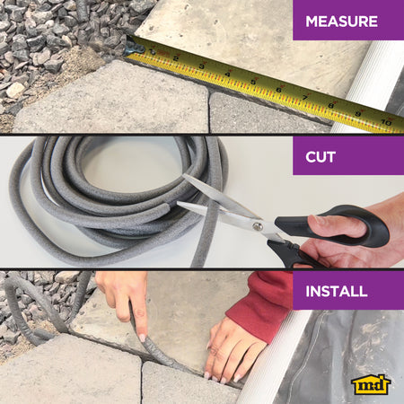 50 ft. Gray Foam Backer Rod for Small 3/8 in. Gaps and Joints Enhanced Instructions