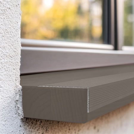 Commercial Aluminum Sill Nosing Satin Nickel / 2-3/4 in. x 1-1/2 in. x 36 in. In Use