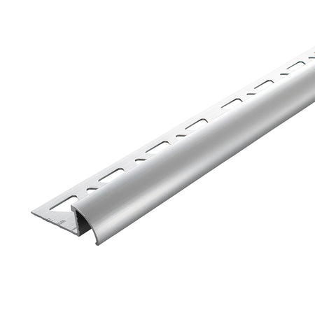 1/2 in. x 96 in. Aluminum Bullnose Bright Clear Profile