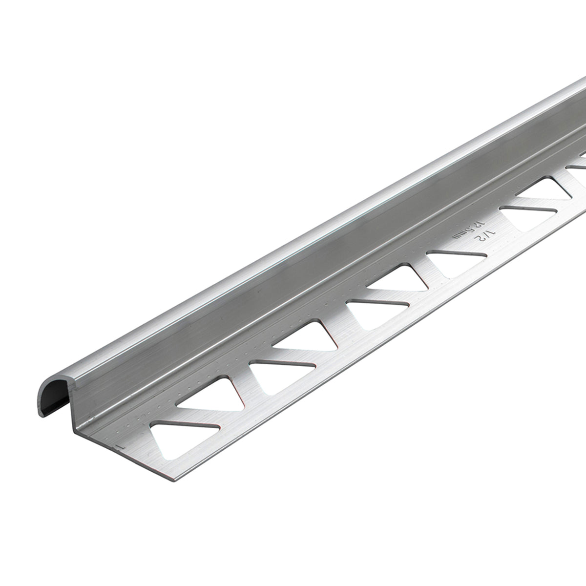 1/2 in. x 96 in. Aluminum Bullnose Bright Clear Profile