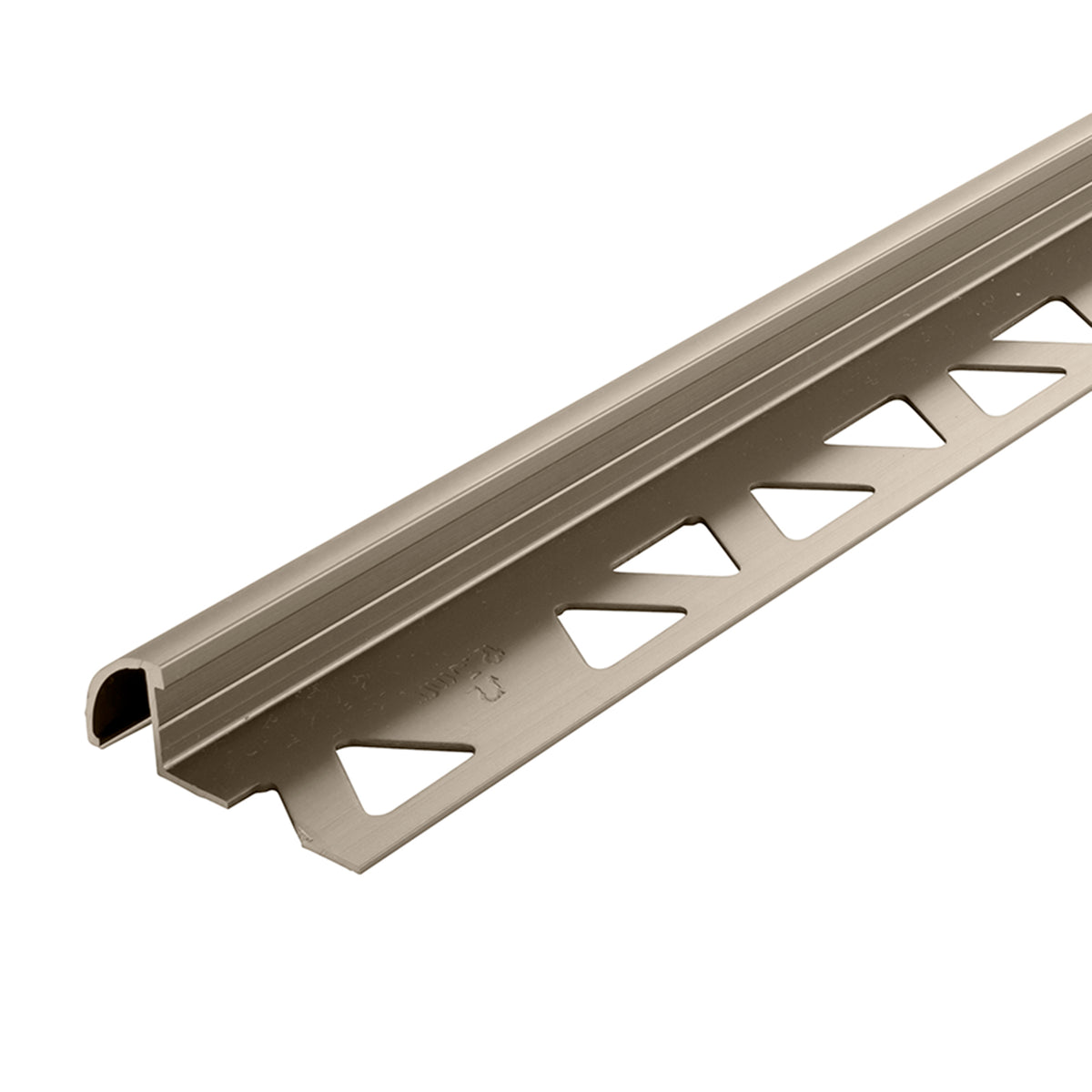 1/2 in. x 96 in. Aluminum Bullnose Pewter Profile