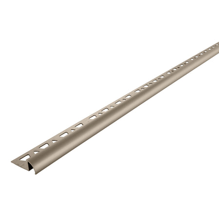 1/2 in. x 96 in. Aluminum Bullnose Pewter Profile