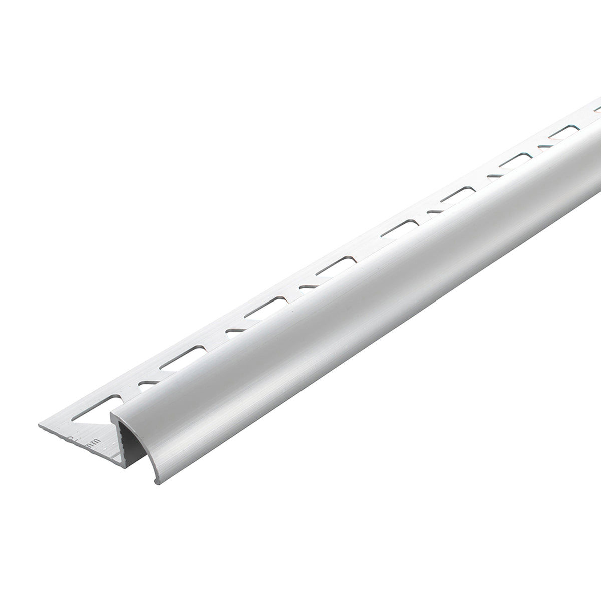 1/2 in. x 96 in. Aluminum Bullnose Satin Clear Anodized Profile