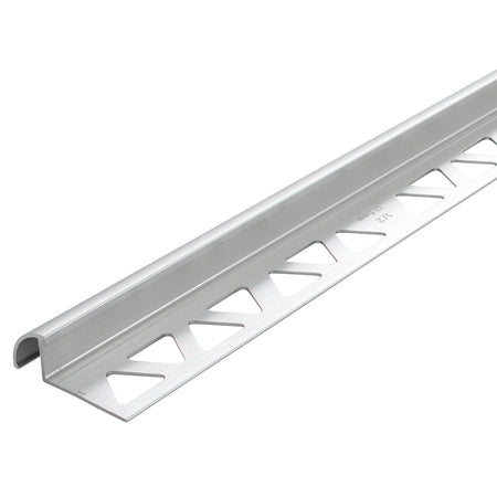 1/2 in. x 96 in. Aluminum Bullnose Satin Clear Anodized Profile