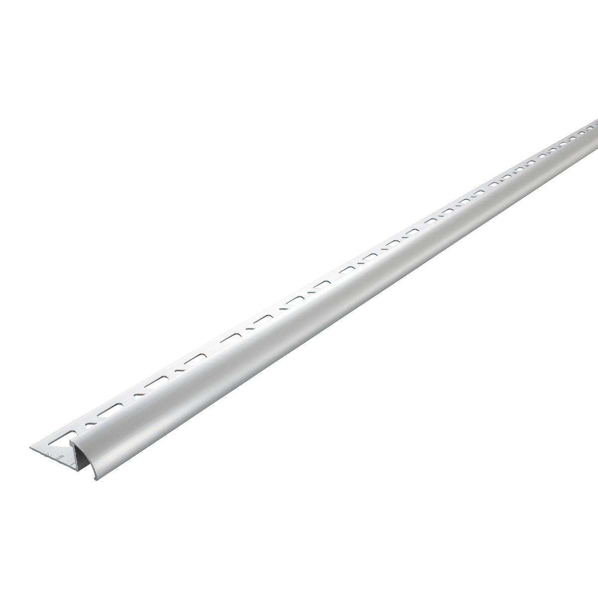 1/2 in. x 96 in. Aluminum Bullnose Satin Clear Anodized Profile