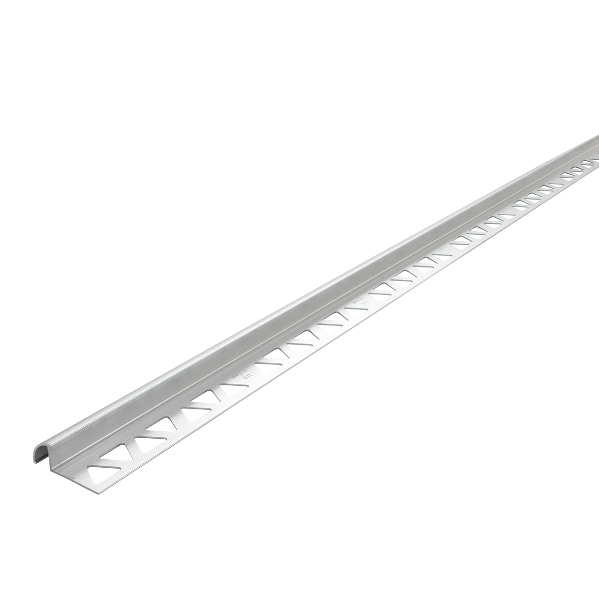 1/2 in. x 96 in. Aluminum Bullnose Satin Clear Anodized Profile