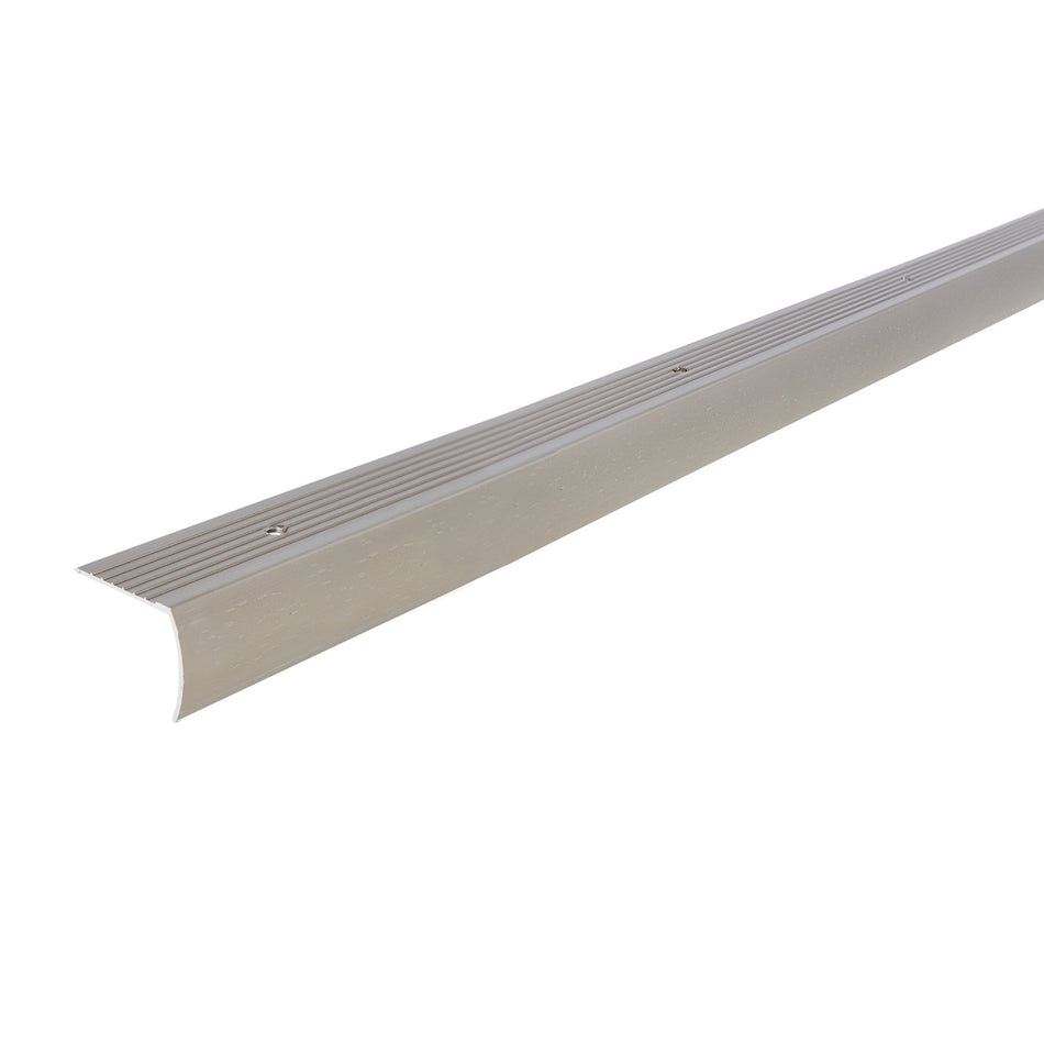 1-1/8 In. X 1-1/8 In. X 144 In. Aluminum Stair Edging Hammered